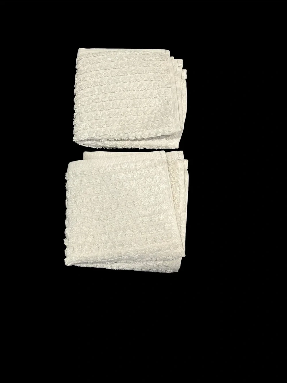 Parachute Terry Dot Towel Parchment Washcloth Bone Ivory Set of 2 NWT Bath